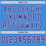 Personalized Electric Blue Purple White Throwback Football Jersey - Custom Sports Apparel Personalized Electric Blue Purple-White