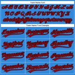 Custom Name Number Baseball Jersey - Personalized Electric Blue Red Black Authentic Team Gear Personalized Electric Blue