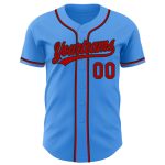 Custom Electric Blue Red-Black Baseball Jersey - Personalized Sports Apparel Personalized Electric Blue Red-Black Baseball