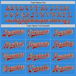 Custom Team Name Number Electric Blue Red Kelly Green Varsity Bomber Full-Snap Letterman Jacket Personalized Electric Blue