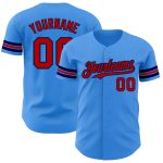 Personalized Electric Blue Red Navy Baseball Jersey for Men - Customizable Sports Apparel Personalized Electric Blue Red-Navy