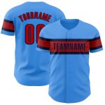 Personalized Electric Blue Red-Navy Baseball Jersey for Men Women Kids - Custom Sports Apparel Personalized Electric Blue