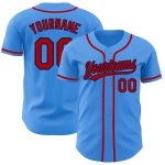 Custom Electric Blue and Red-Navy Baseball Jersey for Men and Women Personalized Electric Blue Red-Navy Baseball Jersey