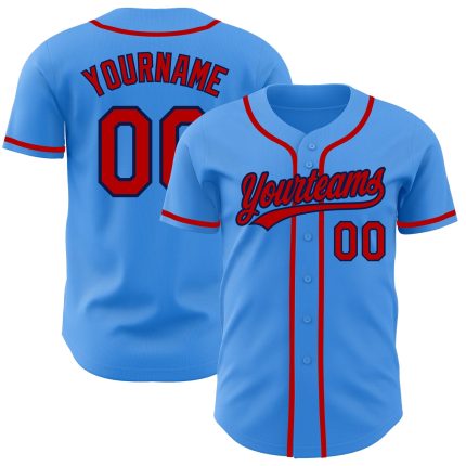 Custom Electric Blue and Red-Navy Baseball Jersey for Men and Women Personalized Electric Blue Red-Navy Baseball Jersey