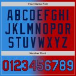 Personalized Electric Blue Red Navy Gradient Baseball Jersey Fashion Personalized Electric Blue Red-Navy Gradient Fashion