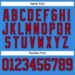 Custom Electric Blue Red-Navy Hockey Jersey with Personalized Name and Number - Lace Neck Team Apparel Personalized Electric