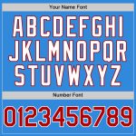 Custom Name & Number Electric Blue Red-White 3D Twinkle Star Baseball Jersey - Personalized Gradient Design Team Apparel