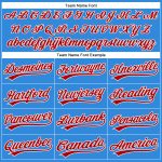 Customizable Authentic Baseball Jersey - Electric Blue Red-White with Personalized Name and Number Personalized Electric
