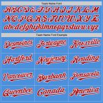 Custom Name and Number Authentic Baseball Jersey - Personalized Electric Blue Red-White Line Design Personalized Electric