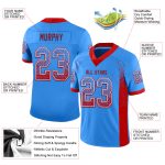 Custom Electric Blue Red-White Drift Football Jersey with Personalized Name and Number - Team Apparel Personalized Electric