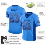 Electric Blue Orange Drift Fashion Football Jersey Personalized Mesh Personalized Electric Blue Royal-Orange Mesh Drift Fashion