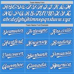 Custom Electric Blue Royal Pinstripe Softball Jersey Unisex Two-Button Personalized Name & Number Personalized Electric Blue