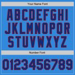 Custom Two-Tone Electric Blue and Royal Red Varsity Letterman Jacket with Personalized Name and Number Full-Snap Bomber Personalized