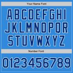 Electric Blue Royal-White Varsity Letterman Bomber Jacket, Personalized Full-Snap Two Tone Design Personalized Electric Blue
