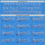 Electric Blue Royal-White Varsity Letterman Bomber Jacket, Personalized Full-Snap Two Tone Design Personalized Electric Blue