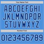 Electric Blue Personalized Baseball Jersey with Royal-White Lines Personalized Electric Blue Royal-White Line Baseball Jersey