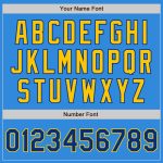 Custom Name Number Varsity Letterman Jacket Electric Blue Royal Yellow Full-Snap Bomber Personalized Electric Blue Royal-Yellow