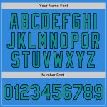 Custom Electric Blue Teal-Black Varsity Letterman Jacket with Name and Number, Full-Snap Bomber Style Personalized Electric