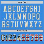 Personalized Electric Blue Vintage USA Flag Football Jersey - City Cream Mesh Authentic Design Personalized Electric Blue