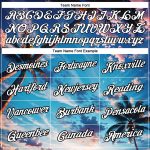 Custom Name and Number Hawaii Palm Trees Performance T-Shirt - 3D Electric Blue White-Black Design Personalized Electric