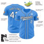Personalized Electric Blue White and Black Baseball Jersey for Men and Women Personalized Electric Blue White-Black Baseball