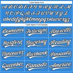 Personalized Electric Blue White and Black Baseball Jersey for Men and Women Personalized Electric Blue White-Black Baseball