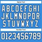 Personalized Electric Blue Hockey Jersey with Black-White Laces Personalized Electric Blue White-Black Hockey Lace Neck Jersey