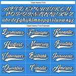 Personalized Electric Blue Hockey Jersey with Black-White Laces Personalized Electric Blue White-Black Hockey Lace Neck Jersey