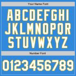 Custom Authentic Baseball Jersey in Electric Blue, White-Gold - Personalized Name and Number, 3 Colors, Team Design Personalized