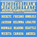 Personalized Electric Blue White Gold Football Jersey - Throwback Style Mesh Jersey Personalized Electric Blue White-Gold