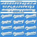 Custom Name and Number Authentic Baseball Jersey - Personalized Electric Blue White-Gray Team Jersey Personalized Electric