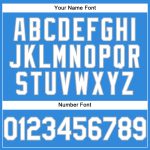 Custom Name and Number Authentic Baseball Jersey - Personalized Electric Blue White-Gray Team Jersey Personalized Electric