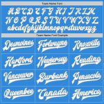 Custom Name Number Team Varsity Letterman Jacket Electric Blue White Gray Full-Snap Bomber Personalized Electric Blue White-Gray