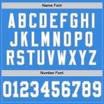 Custom Team Football Jersey - Personalized Electric Blue White Gray Mesh Authentic Throwback with Name & Number Personalized