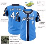 Custom Baseball Jersey with Electric Blue and White-Navy Colors, Personalized Name and Number, Authentic Team Design Personalized