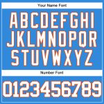Personalized Electric Blue & White-Orange Baseball Jersey - Authentic Design Personalized Electric Blue White-Orange Authentic