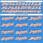 Personalized Electric Blue White Orange Baseball Jersey - Custom Team Jersey 2 Personalized Electric Blue White-Orange Baseball