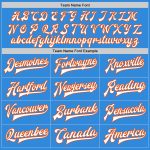 Custom Electric Blue and Orange Varsity Letterman Jacket with Two Tone Design - Personalized Full-Snap Bomber Jacket Personalized