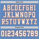 Electric Blue White-Orange Personalized Mesh Football Jersey - Custom Team Apparel 2 Personalized Electric Blue White-Orange