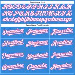 Custom Team Name and Number Baseball Jersey - Electric Blue White-Pink Personalized Authentic Jersey Personalized Electric