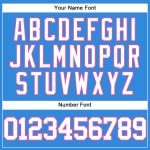 Personalized Electric Blue White Pink Baseball Jersey for Men and Women Personalized Electric Blue White-Pink Baseball Jersey