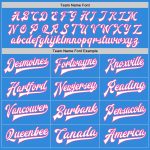 Custom Team Name Number Electric Blue Pink Two Tone Bomber Varsity Jacket Full-Snap Personalized Letterman Jacket Personalized