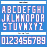 Personalized Electric Blue Pink White Hockey Jersey with Lace Neck Design Personalized Electric Blue White-Pink Hockey Lace