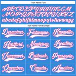 Custom Name and Number Hockey Jersey in Electric Blue White-Pink - Personalized Lace Neck Design Personalized Electric Blue