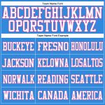 Custom Name Number Personalized Football Jersey - Electric Blue White-Pink Mesh Authentic Team Jersey Personalized Electric