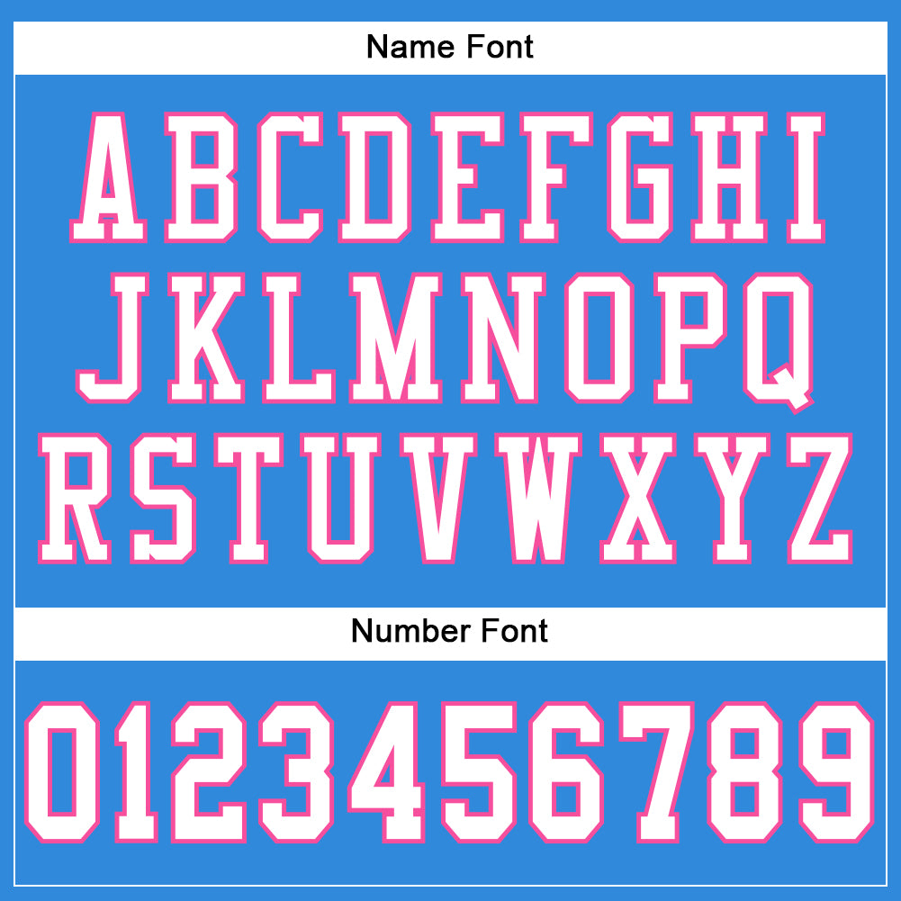 Electric Blue White Pink Personalized Mesh Football Jersey Personalized Electric Blue White-Pink Mesh Football Jersey - Image 4