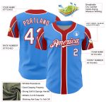 Custom Authentic Baseball Jersey - Personalized Electric Blue & Red, Your Name & Number, 3 Color Variants Available Personalized