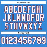 Custom Name Number Baseball Jersey - Personalized Electric Blue White Red Team Personalized Electric Blue White-Red Authentic