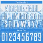 Personalized Electric Blue White Basketball Suit Jersey Round Neck Sublimation Personalized Electric Blue White Round Neck