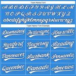Custom Name and Number Electric Blue White-Royal Authentic Baseball Jersey - Personalized Team Apparel Personalized Electric